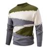 Men's Trendy Round Neck Colorblocked Sweater Men's Pullover Bottoming Sweater