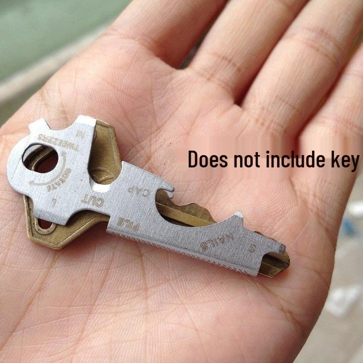8-in-1 Outdoor Key Clip: Multifunctional EDC Tool with Screwdriver and Bottle Opener.