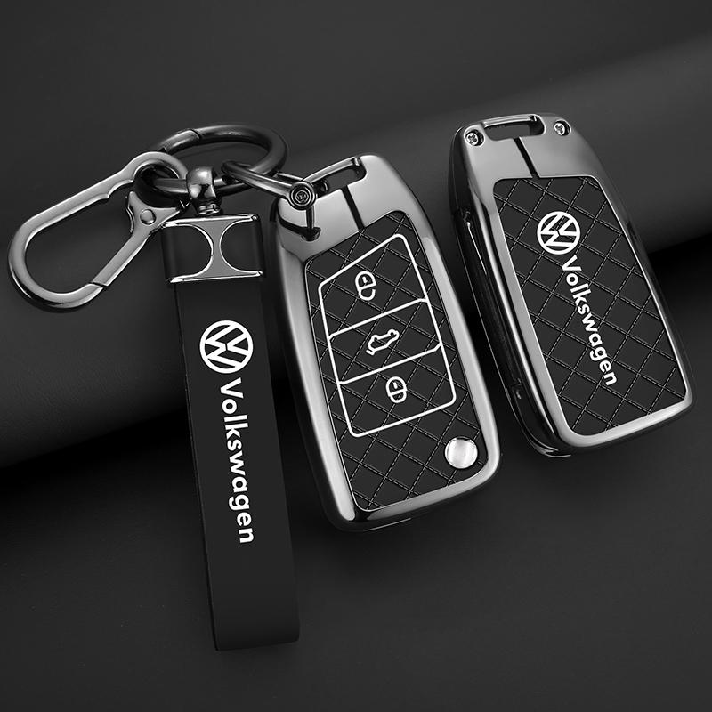 Pour Voiture VOLKSWAGEN Alliage de Zinc Clé Intelligente à Distance Étui Coque pour VW Volkswagen MK7 Golf 7 Tiguan MK2 pour Seat Ibiza Leon FR