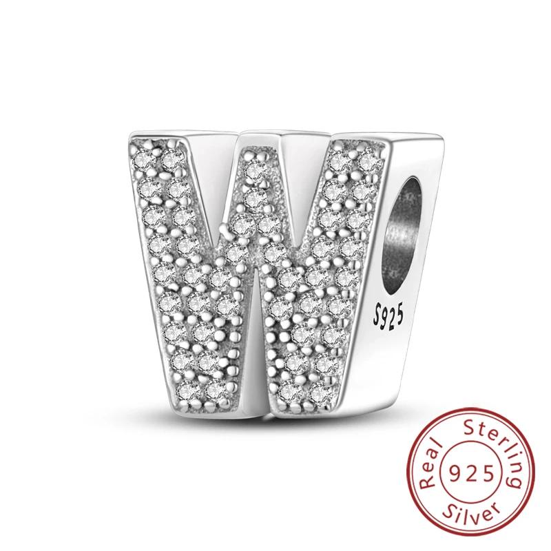 Charms Fit Original Bracelet A-Z Alphabet Charms Beads Copper 26 Letters Charm For Women Girl Diy Fine Jewelry Gift