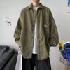 2026 Primavera Otoño Pana Casual Camisas de Hombre Harajuku Manga Larga Vintage Streetwear Oversized Camisa Masculina