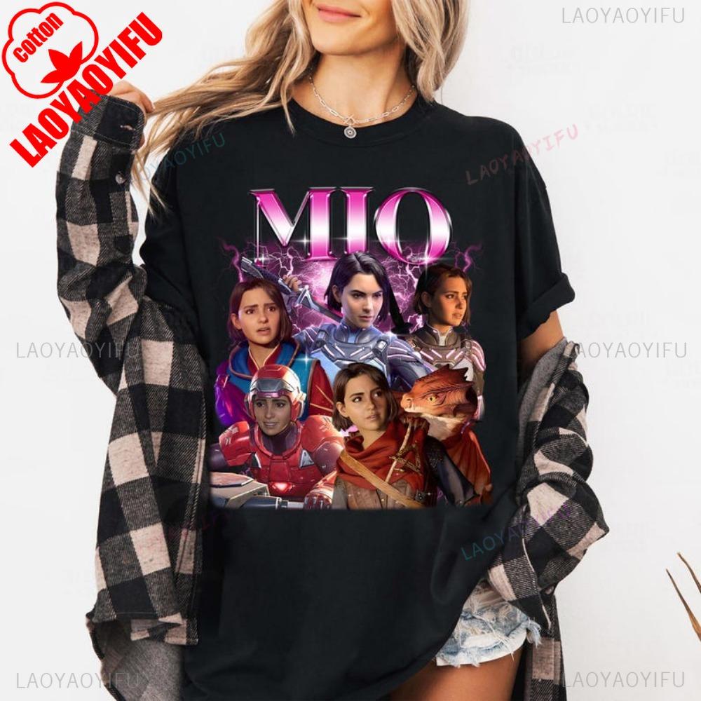 

Mio Split Fiction Shirt Fantasy Gaming Character T-Shirt Summer Cotton Shirts Y2k Top Video Game Merchandise Gamer Girl Tee 4XL