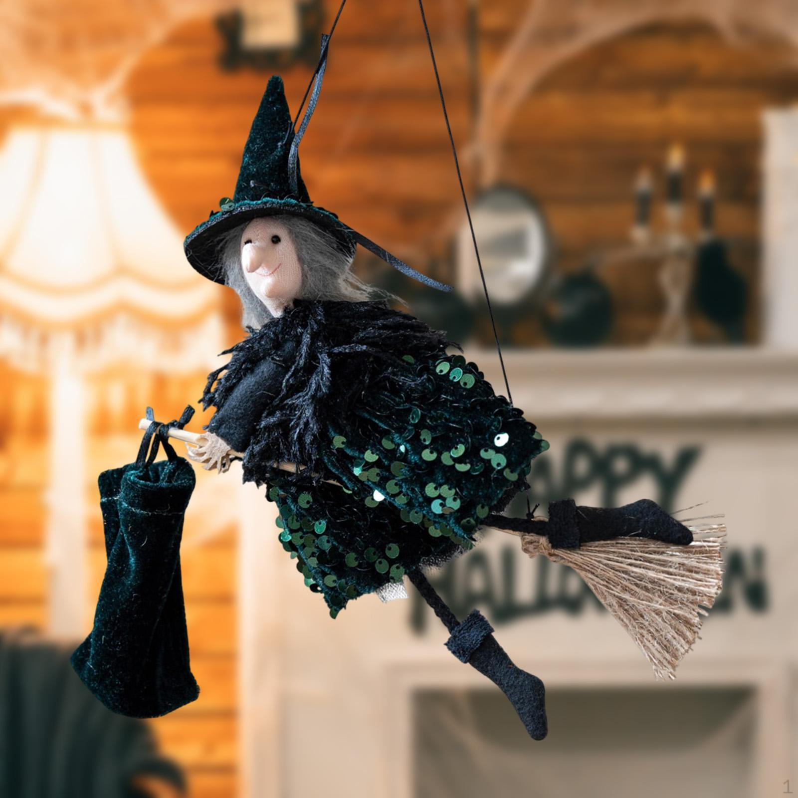 

Хэллоуин Подвеска Летающая Метла, Настенное Украшение для Гостиной зелёный