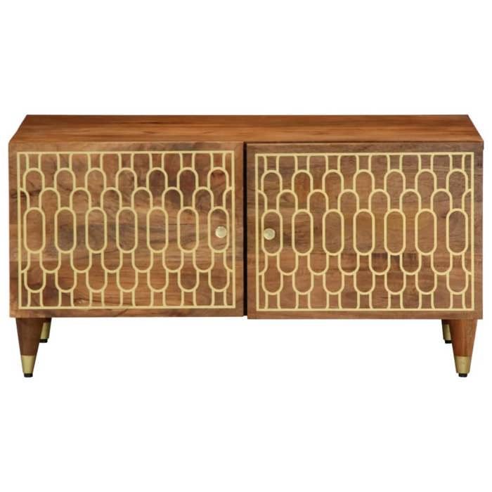 VidaXL Table basse 80x50x40 cm bois de manguier massif, table d'appoint, table de salon, table latérale, bout de canapé, 358289