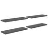 VidaXL Étagère murale flottante 4 pcs Gris brillant 120x23,5x3,8cm MDF