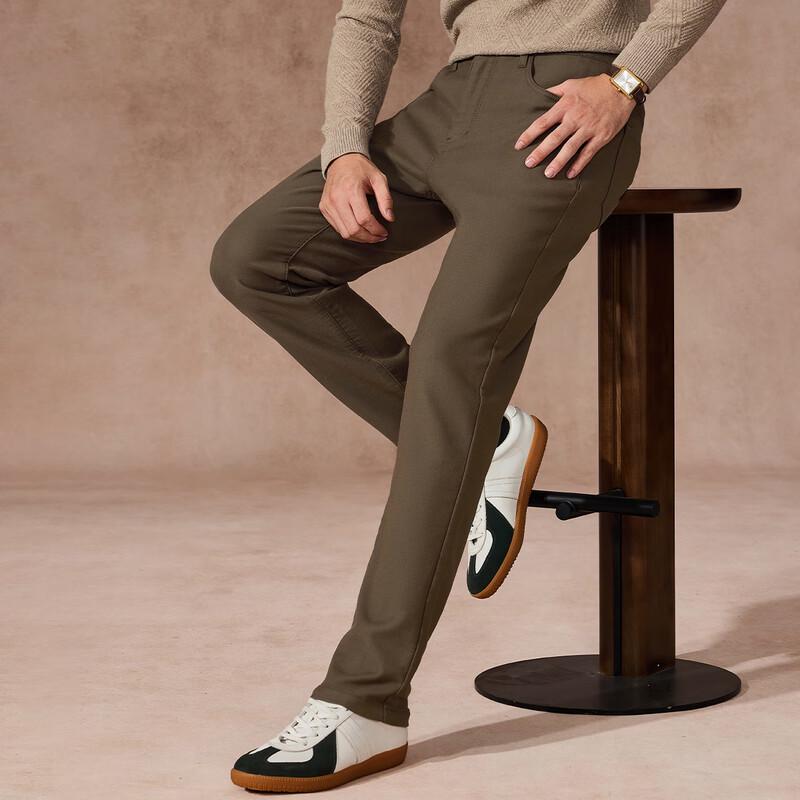 

Мужские брюки Zhuangji из матовой ткани, утолщенные, в стиле business casual, стрейч 5XL