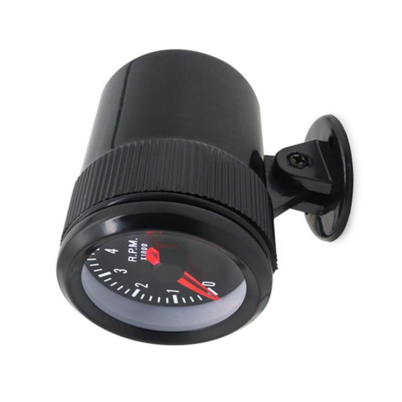 Car Meter Tachometer For 1-8 Cylinders Gasoline Car RPM Gauge Analog Black Case 0-8000RPM