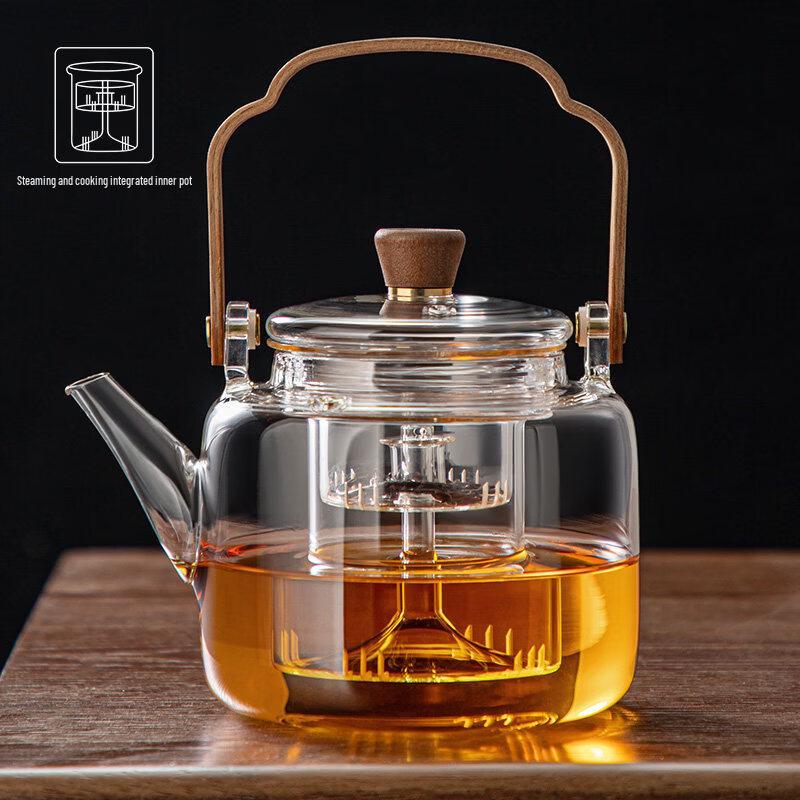 ZISIZ Heat-Resistant Glass Tea Kettle