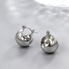 Simple Pea Shaped Alloy Silver Gold Color Drop Earrings For Women Korean Fashion Jewelry Party Girls Unusual Accessory