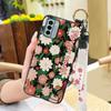 Protective Phone Holder Phone Case For Nokia G22 Silicone Flower Waterproof Wristband Lanyard Ring Dirt-resistant