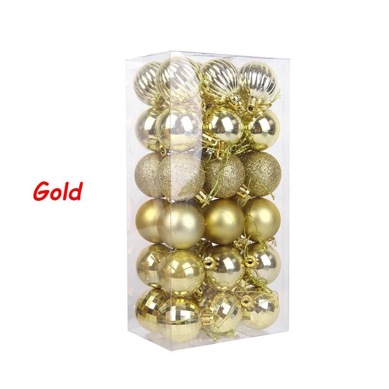 NEW 36Pcs Christmas Tree Hanging Balls Baubles Ornaments for Party Supplies Holiday Decorations
