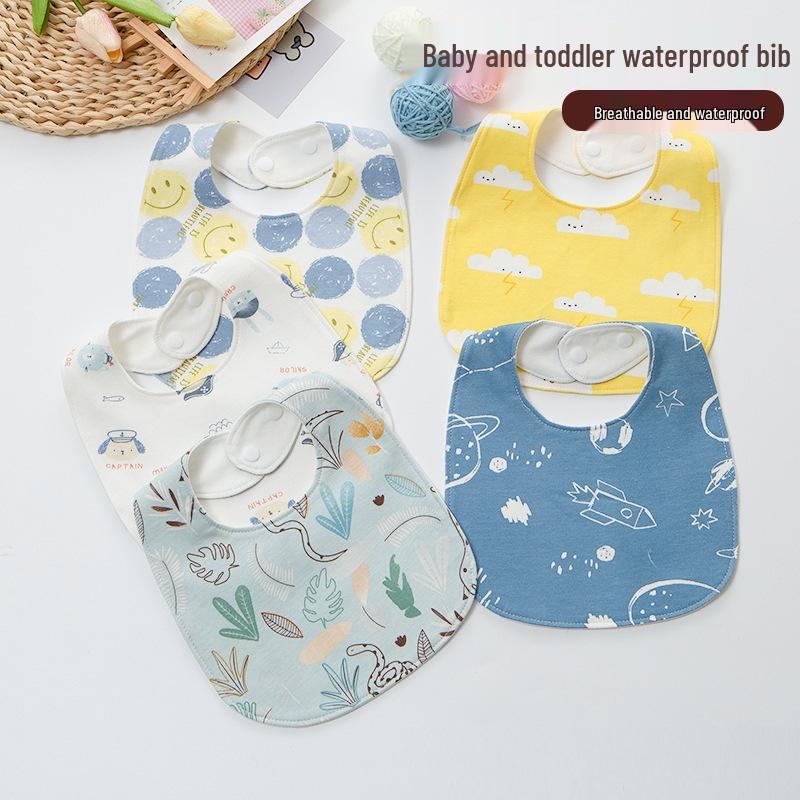 Thick Waterproof Baby Bib - Pure Cotton, Enlarged & Widened for Boys and Girls