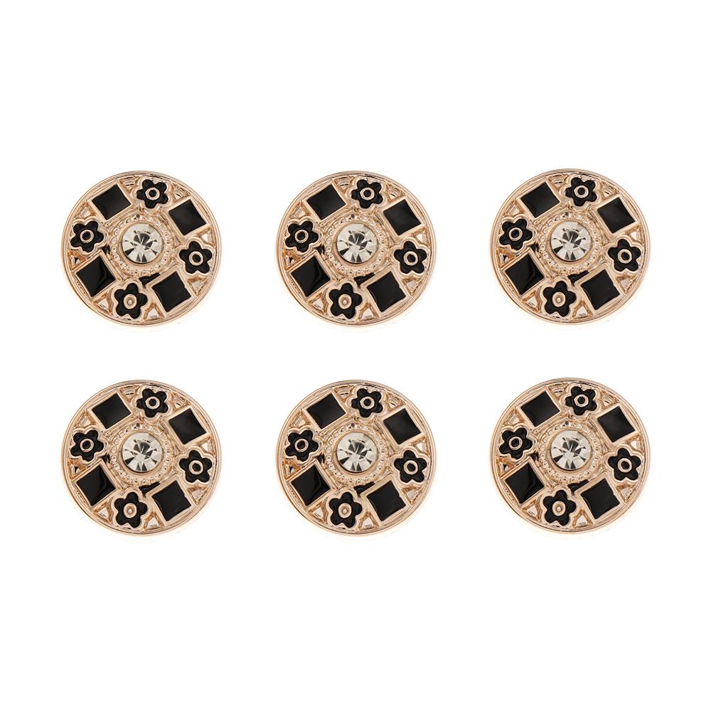 6pcs/set Detachable Adjustable Metal Button Clothing Crafts Decorative No Sewing Buttons Garment DIY Pearl Nail Accessories