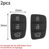 Car Replacement 3 Button Remote Key Fob Case Rubber Pad for Hyundai I10 I20 I30 IX35 for Kia K2 K5 Rio Sportage Flip Key Parts
