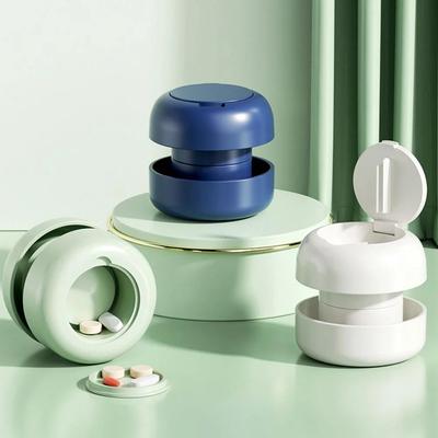 UNTIOR Pill Grinder&Cutter 2in1 Portable Easy-to-Use Dustproof Drug Tablet Medicine Divider Organizer Vitamins Splitting Crusher