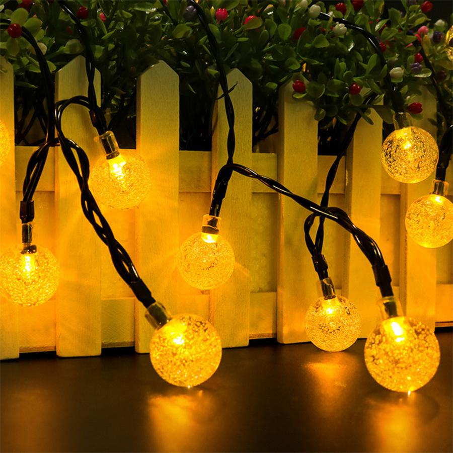 Solar Powered 50 LED String Light Garden Path Yard Decor Lamp Outdoor Waterproof