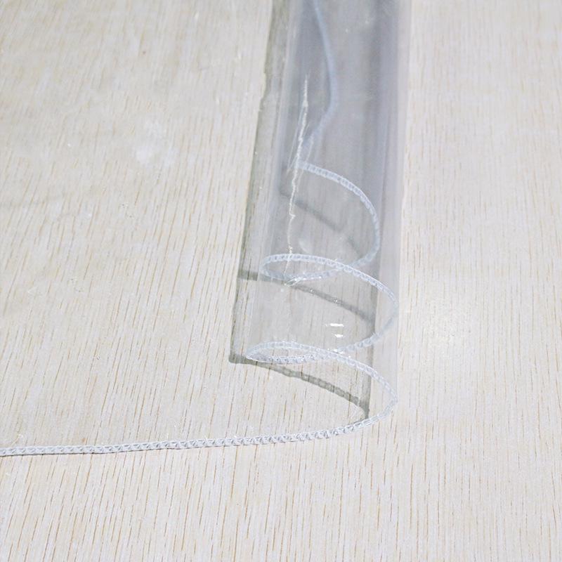 Față de masă transparentă din PVC cu margine surfilată, Grosime 12-Silk, Disponibilă în forme rotunde sau pătrate