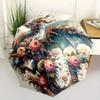 1pc Dragons and Butterflies Automatic Umbrella Design, Cute Cartoon Pattern, Portable Outdoor Umbrella, Perfect R052
