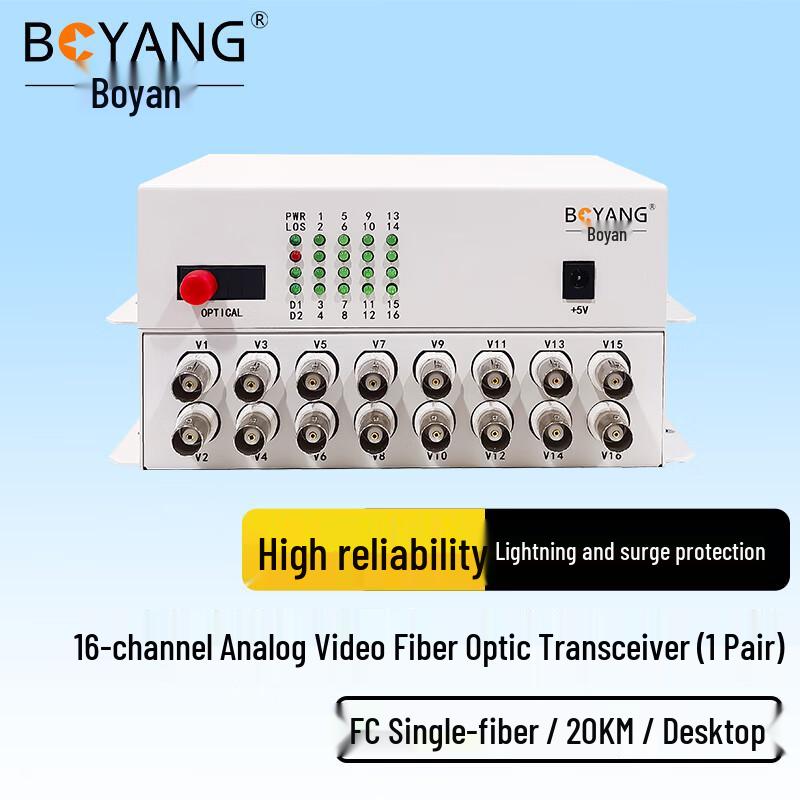 Boyang Analog Video Fiber Optic Transceiver