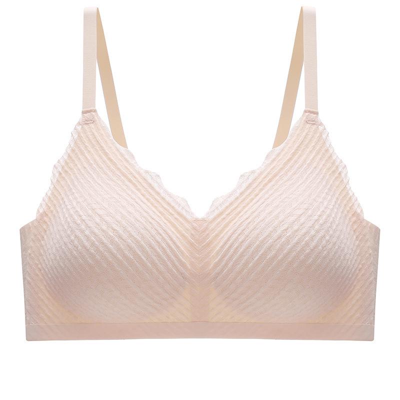 

Бесшовный спортивный бюстгальтер Wheat Ears Lace - фиксированная чашка, подчеркивает маленькую грудь, предотвращает провисание, сексуальный вид M (80-100 jin)