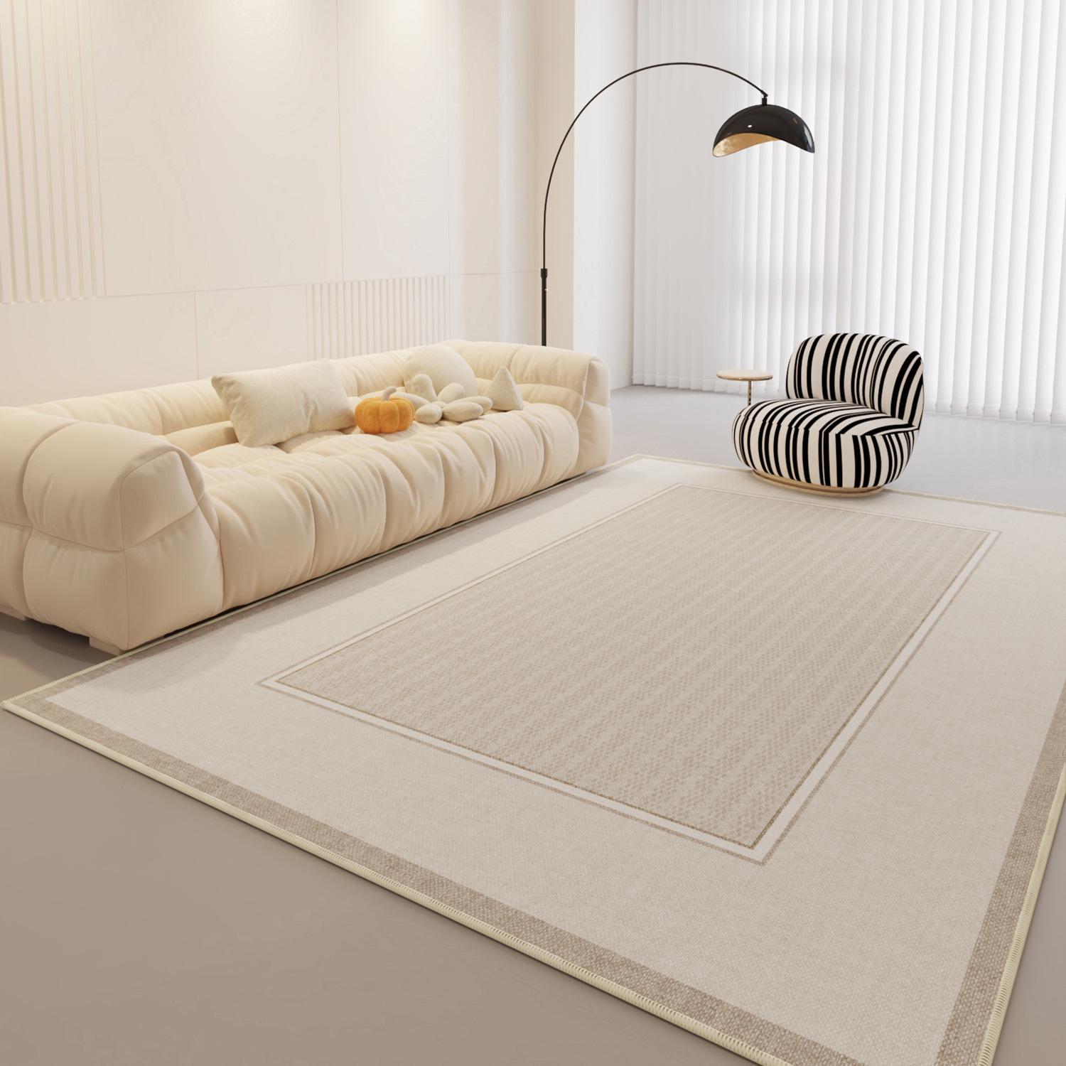 

Розкішний кремовий килим у французькому стилі: Високоякісний, стильний та легко миється для вітальні чи спальні 160x230cm - Cotton Bottom Cut Velvet