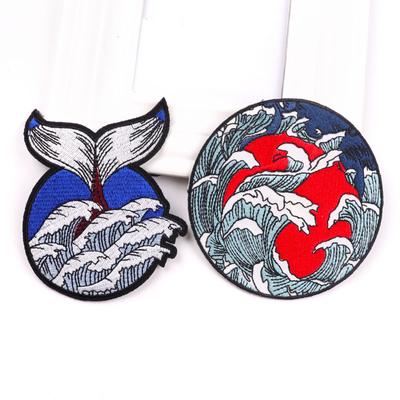 2 Pcs/pack Fusible Embroidery Patch Iron On Patches For Clothing Thermoadhesive Patches For Jackets Jeans Backpack Ironable Sewing Patch