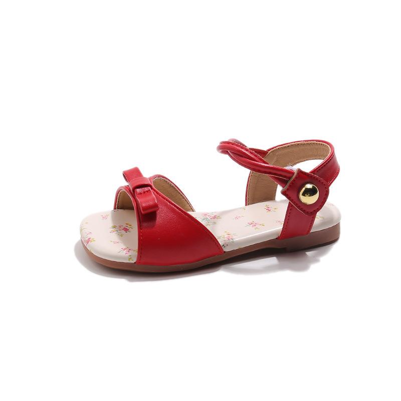 

Anti-slip Flat-bottomed Sandals, New Style Girls Single-strap Shoes 25