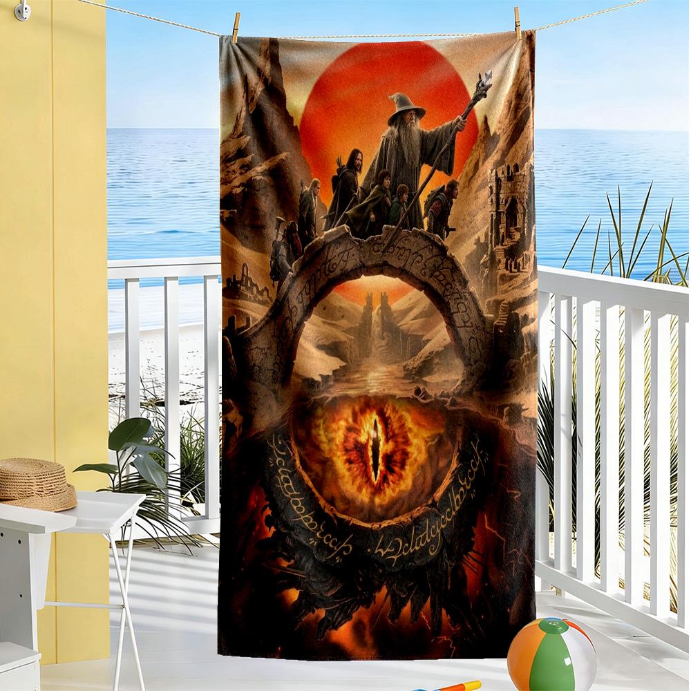 Lord Rings Beach Towel Quick-Dry Soft Microfiber Comfortable Lightweight