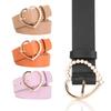 Sweet and Elegant Love Pearl Pin Buckle Women's Belt Decorative Clothes Pants Trendy and Fashionable Intellectual Atmospheric Belt