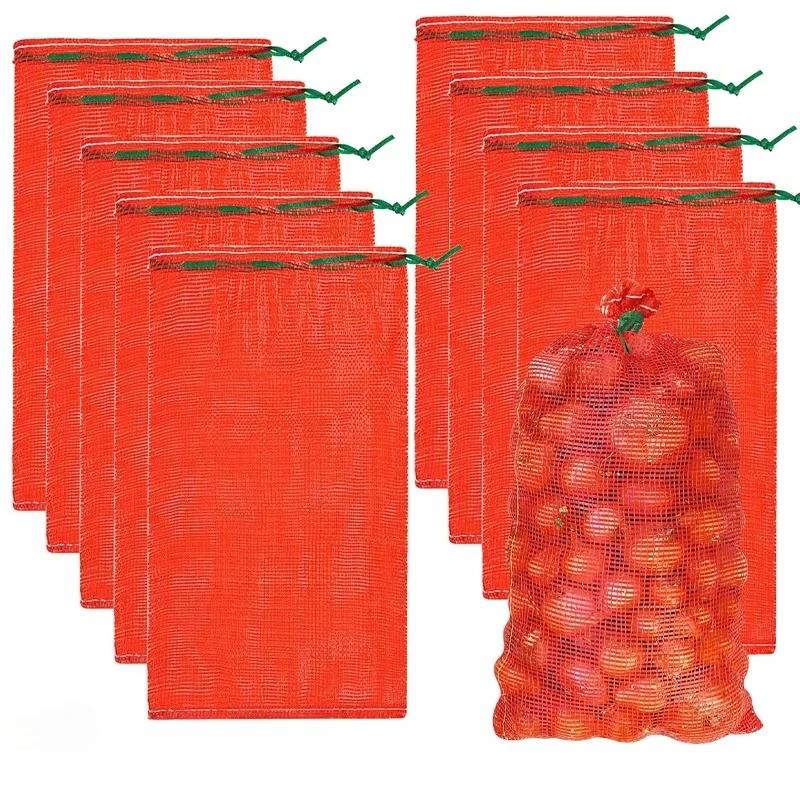 Reusable Mesh Storage Bag Extra Large Durable with Handles for Onions Potatoes Vegetables Home KitchenFarmers Market Agriculture