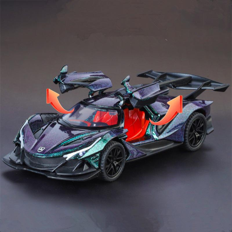 Modellino Auto Sportiva Apollo Intensa Emozione IE Scala 1/32 Metallo Pressofuso Veicoli Auto da Corsa Modellino Suono e Luci Giocattolo per Bambini Regalo