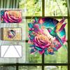 Acrylic Special Shape Sunset Flowers Birds 5D DIY Diamond Painting Dots Pendant Rhinestone Diamond Art Pendants for Wall Window