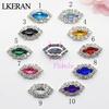 LKERAN 10pcs/lot 12*24mm Geometry Acrylic Rhinestone Buttons for 4-hole Fashion DIY Handmade Sewing Decoration Jewelry Parts
