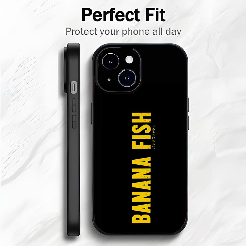 Emotional Dark Anime B-Banana Fish Phone Case Phone Case Soft Packaging Lightweight For iPhone17 16 15 14 13ProMax