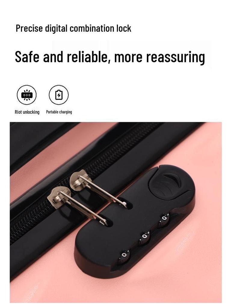 Children's Fashion Cartoon Trolley Case with Universal Wheels & Combination Lock