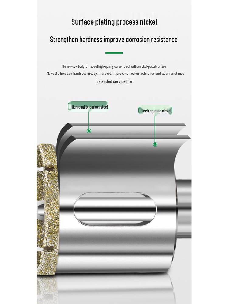 Positioning Drill Bit for Tile, Glass, Marble, and Stone Drilling