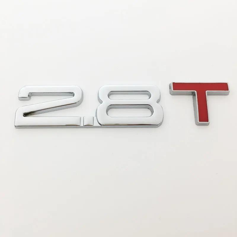 3D kovový automobil s objemem 1,3 1,4 1,5 2,4 1,6 1,8 2,0 2,2 2,5 2,8 3,0 T, logo objemu, zadní část kufru, emblém, odznak, samolepka na vozidlo