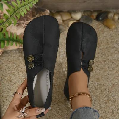 2024 New Soft Leather Flat Casual Single Shoes for Women In Summer, Shallow Mouth, Simple and Fashionable Large Women's Shoes