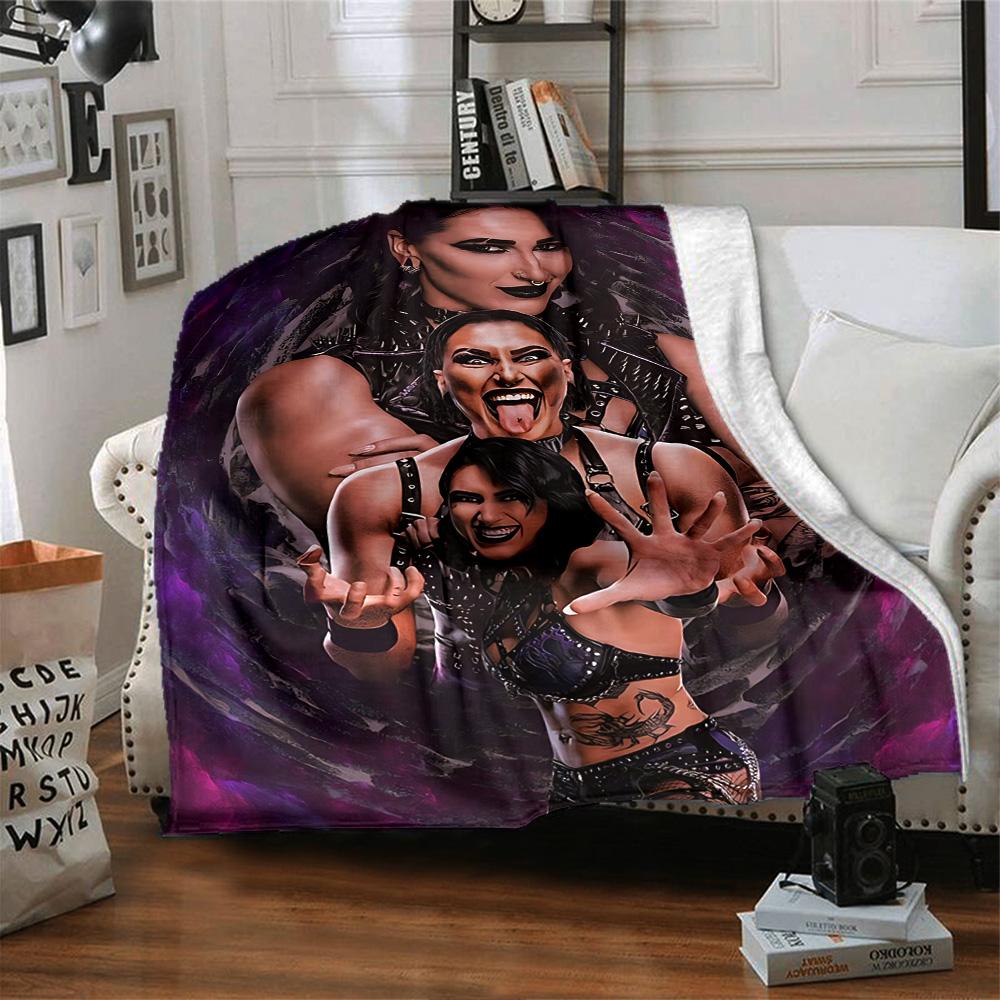 Dark Gothic Fashion Flannel Blanket Super Soft Warm Cozy Blanket For Sofa Bed Office Travel Allseason Home Decor Gift