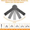 Adjustable Pot Lid Holder No Drill Adhesive Mount for Cabinet Door/Wall Mounted