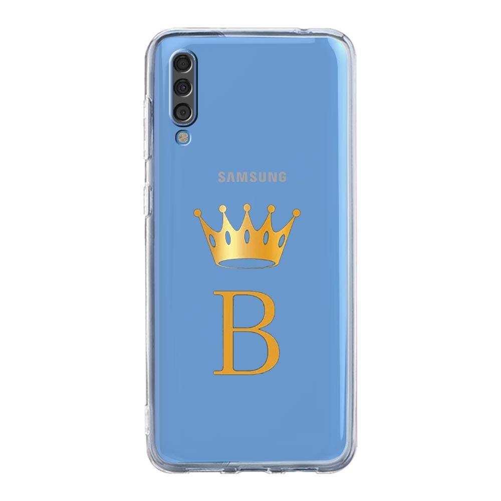 Pouzdro pro Samsung A54 A52 A50 A70 A10 A30 A40 A20S A20E A02S A12 A14 A22 A24 A42 A34 A32 5G A04s Kryt Koruna Písmeno A Do b Umění