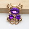10pcs25 * 30MM Fashionable And Cute Alloy Teddy Bear DIY Accessories Hair Accessories Cartoon Phone Case Hole Shoe Accessories