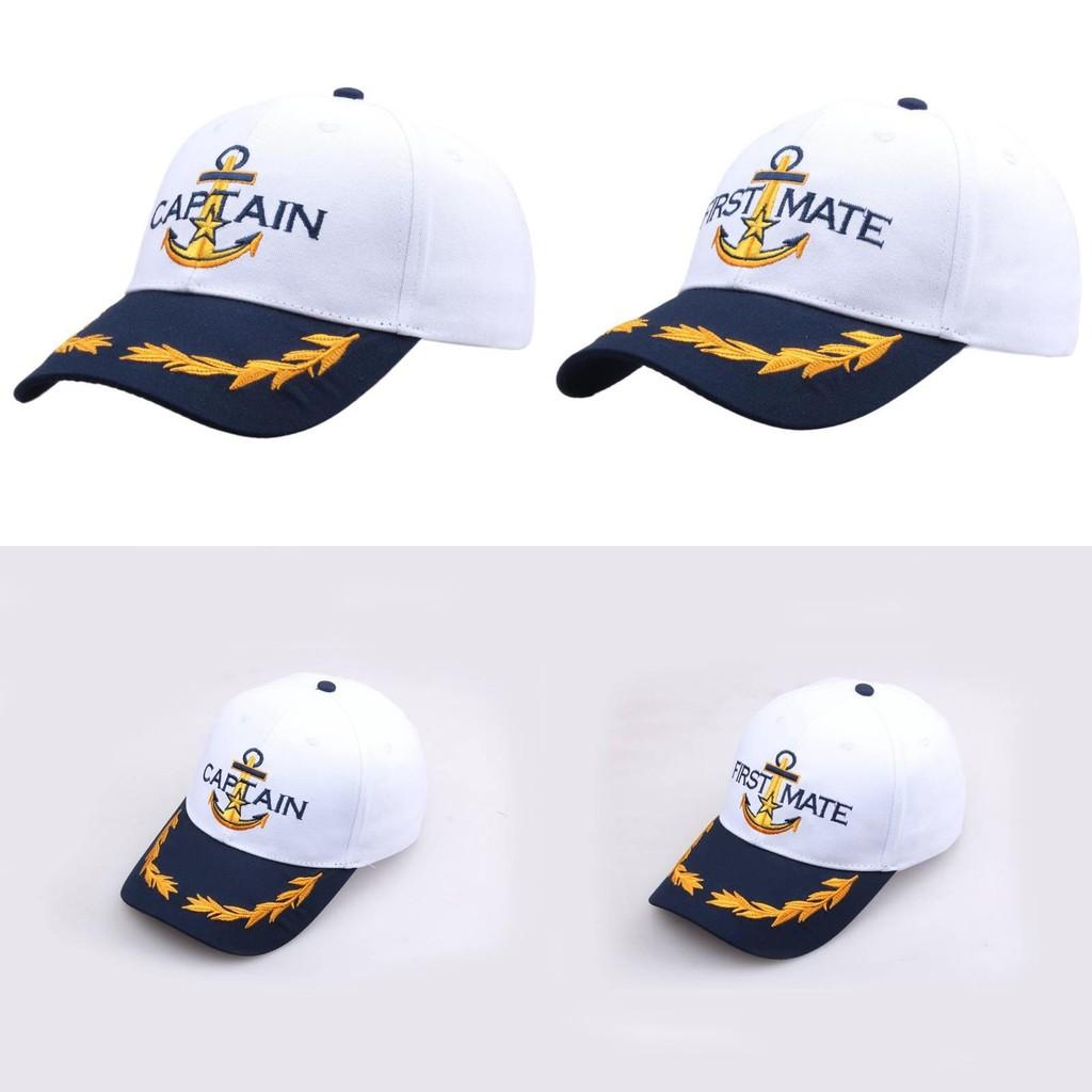 Letter Navy Embroidered Captain Baseball Cap Summer Outdoor Travel Sports Hat