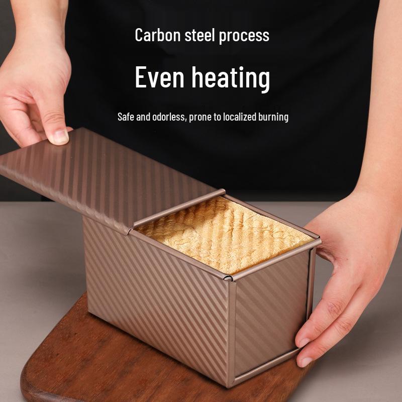 Złota Forma do Chleba i Ciasta z Blachy Węglowej z Pokrywką