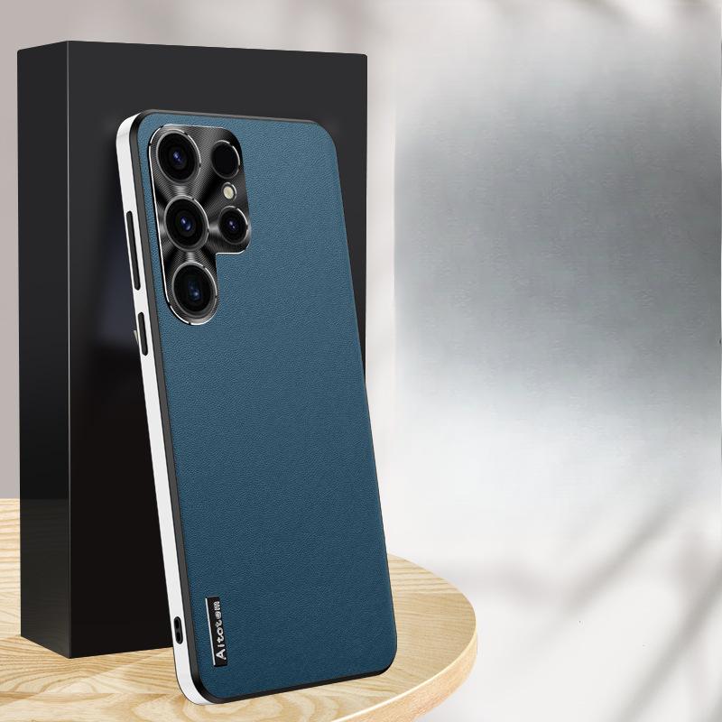 

Подходит для чехла для телефона Samsung S25ultra, Полный пакет для объектива, S24u Высококлассная подушка безопасности, Ударопрочность, 23u Бизнес, 22u Кожаный чехол Samsung Galaxy S22