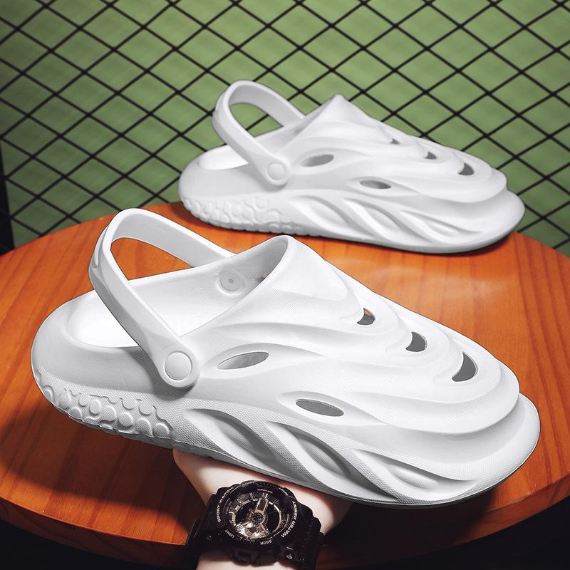 Lehké pánské pantofle 2024 Léto Kuchařské boty pro muže Venkovní Brodivé Platformové Sandály Měkké Plážové Protiskluzové Sportovní Pánské Pantofle