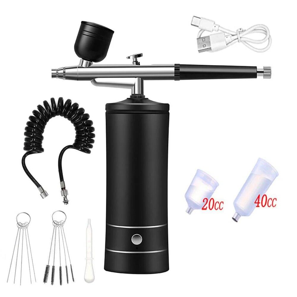 Airbrush Nail Art Painting Kit med kompressor Mini Airbrush for Nail Art Cake Maling Bærbar håndsprøytepistol Airbrush Nail
