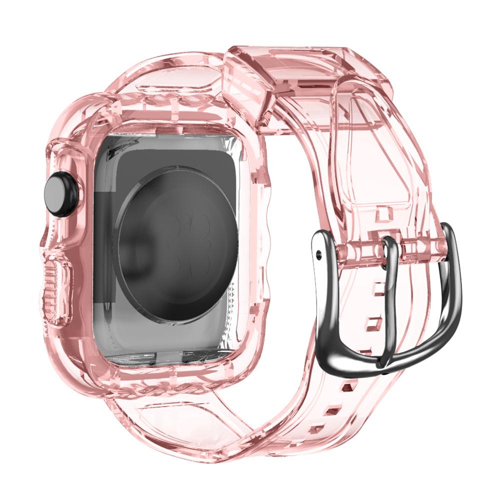 For Apple Watch Series 10 46mm Watch Case with Band Wave Pattern Integrated Watch Strap TPU Adjustable A