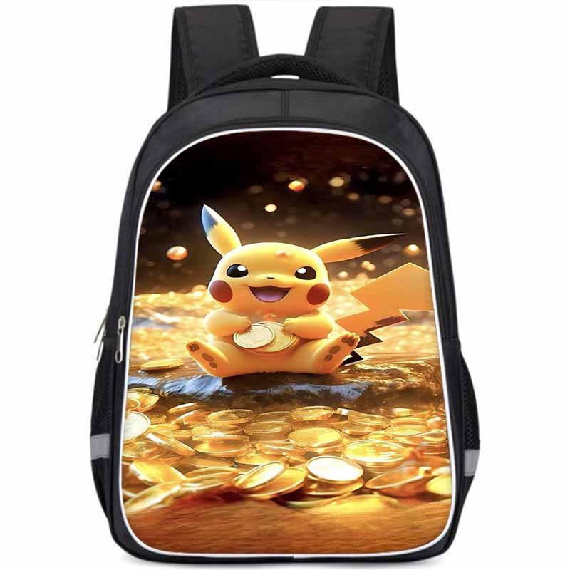 Pikachu Large Capacity Lightweight 3d Oxford Cloth Kids Backpack For School Education