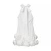 Women's Fashion Flower Ruffle High Neck Halter Dress - 2025 Collection